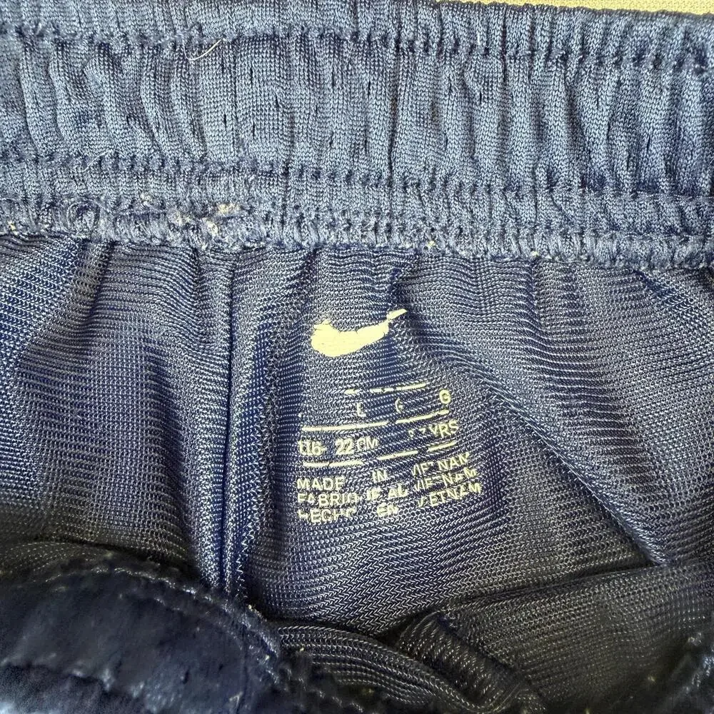 Nike Athletic Shorts Kids Size 8 Blue Mesh Elastic Waist Summer Activewear